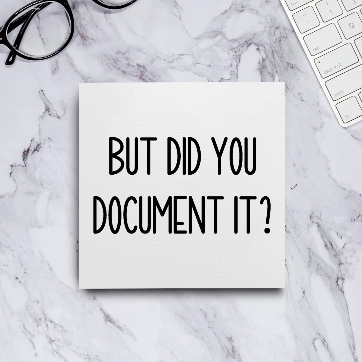 mmiishe The Office Gifts Desk Decor But Did You Document It Wooden Box Sign Funny Office Boss Gifts for Women Coworkers Boss Day Gifts for Him Decorations for Home Office 5 x 5 Inches