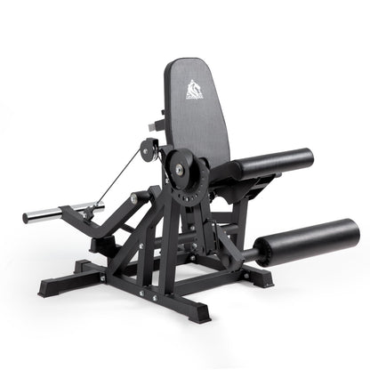 LIONSCOOL Leg Extension and Curl Machine V4.0, 800lbs Capacity Adjustable Seated Leg Extension, Lying Leg Curl Bench, Cable Operated 2” Plate Loadable Lower Body Exercise Equipment for Home Gym