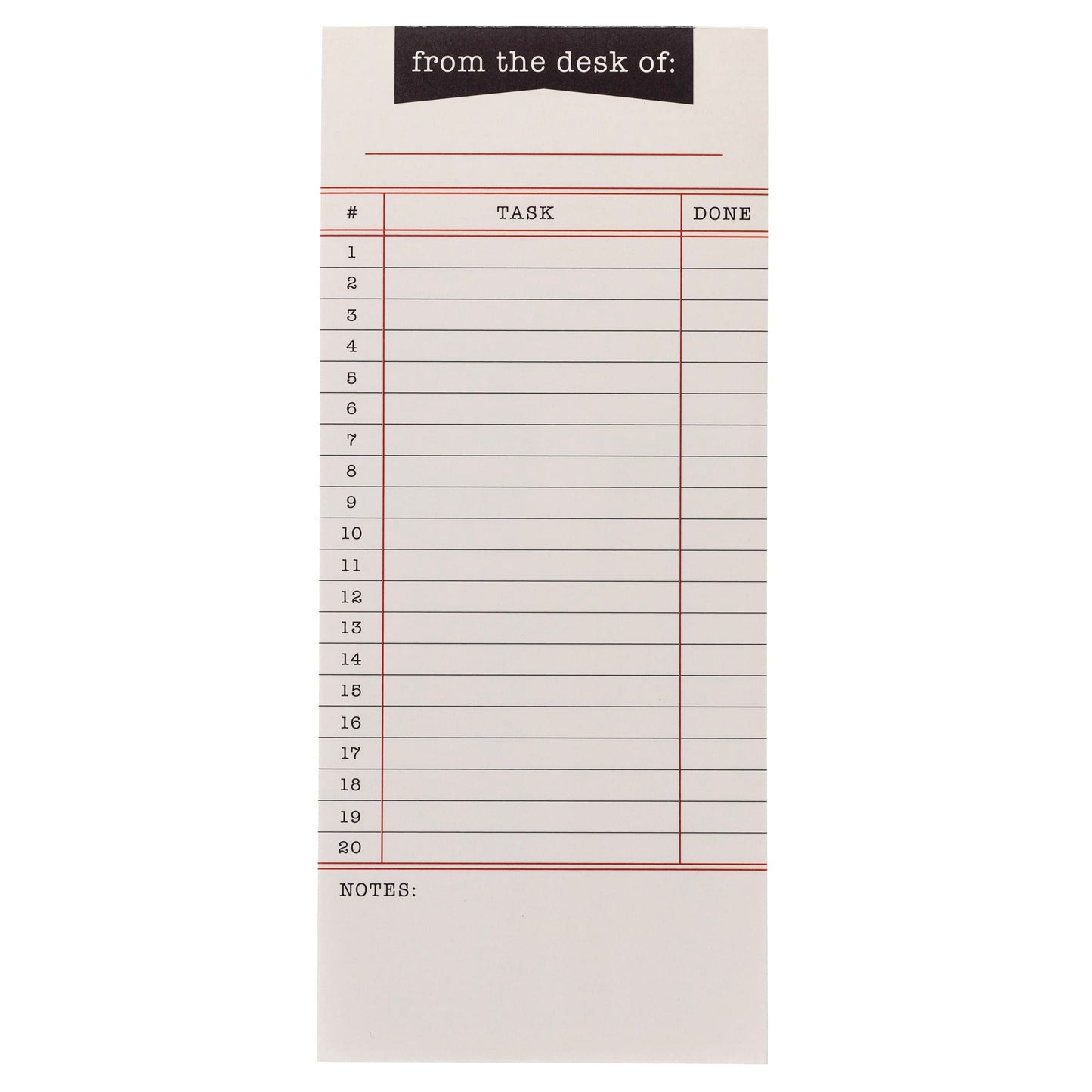 Graphique Library Card Magnetic Notepad | 100 Tear-Away Sheets | Grocery, Shopping, To-Do List | Magnetic Writing Pad for Fridge, Kitchen, Office | Lined Paper | Great Gift | 4” x 9.25”