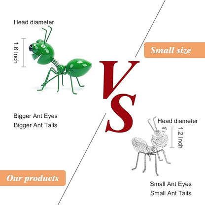 Metal Yard Art Garden Decorative Cute Ant Outdoor Wall Sculptures-Set of 4