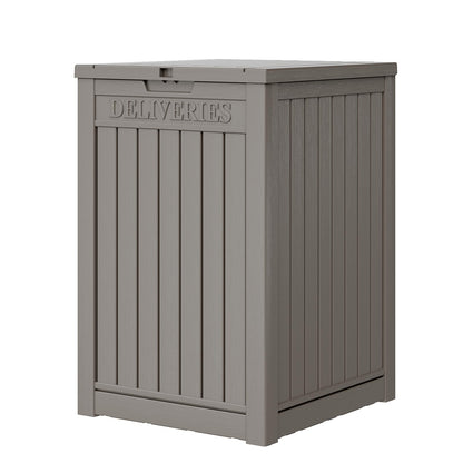 LHBGO Package Delivery Box for Outside, 48 Gallon Storage with Lockable Secure, Large Double Wall Resin Outdoor Package Delivery Waterproof Deck
