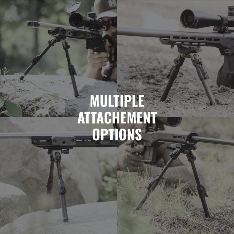 MDT Oryx Bipod - Lightweight Polymer, M-L Attachment, One-Handed Operation | High-Traction Feet, Quick Deploy