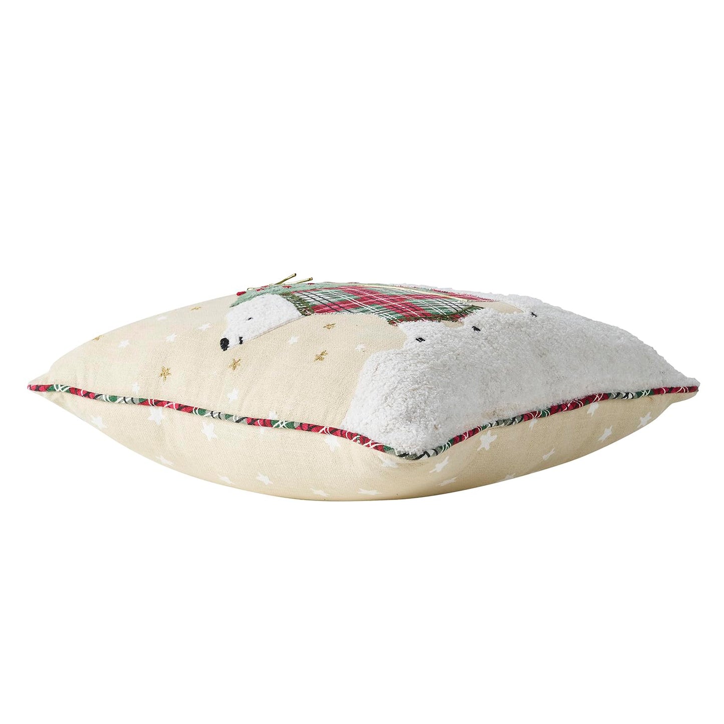 Hallmark - Decorative Throw Pillow for Couch or Bed, Holiday Home Décor, 18" x 18", (Polar Bear, Beige)