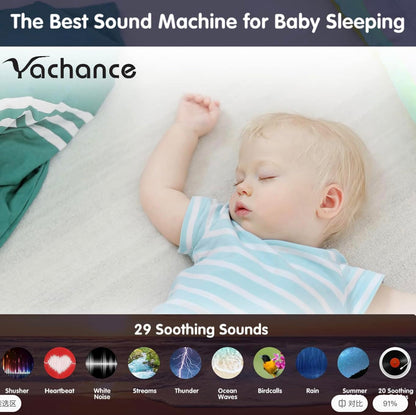 YACHANCE Kids Sound Machine with Night Light Projector,29 Soothing Sounds Baby Night Light Star Projector for Kids Room,White Noise Machine for Baby Sleeping Soother,Nursery Lamp,Kids Bedroom Decor