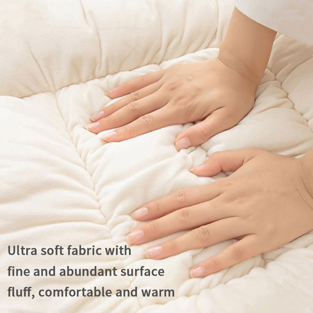 GKWW Desk Chair Cushion Non-Slip Rocking Seat Cushion Office Chair Pad Dorm Seat Cushion with High Back Support Soft Seat Pad with Ties for Office Car Home Dining Room Kitchen