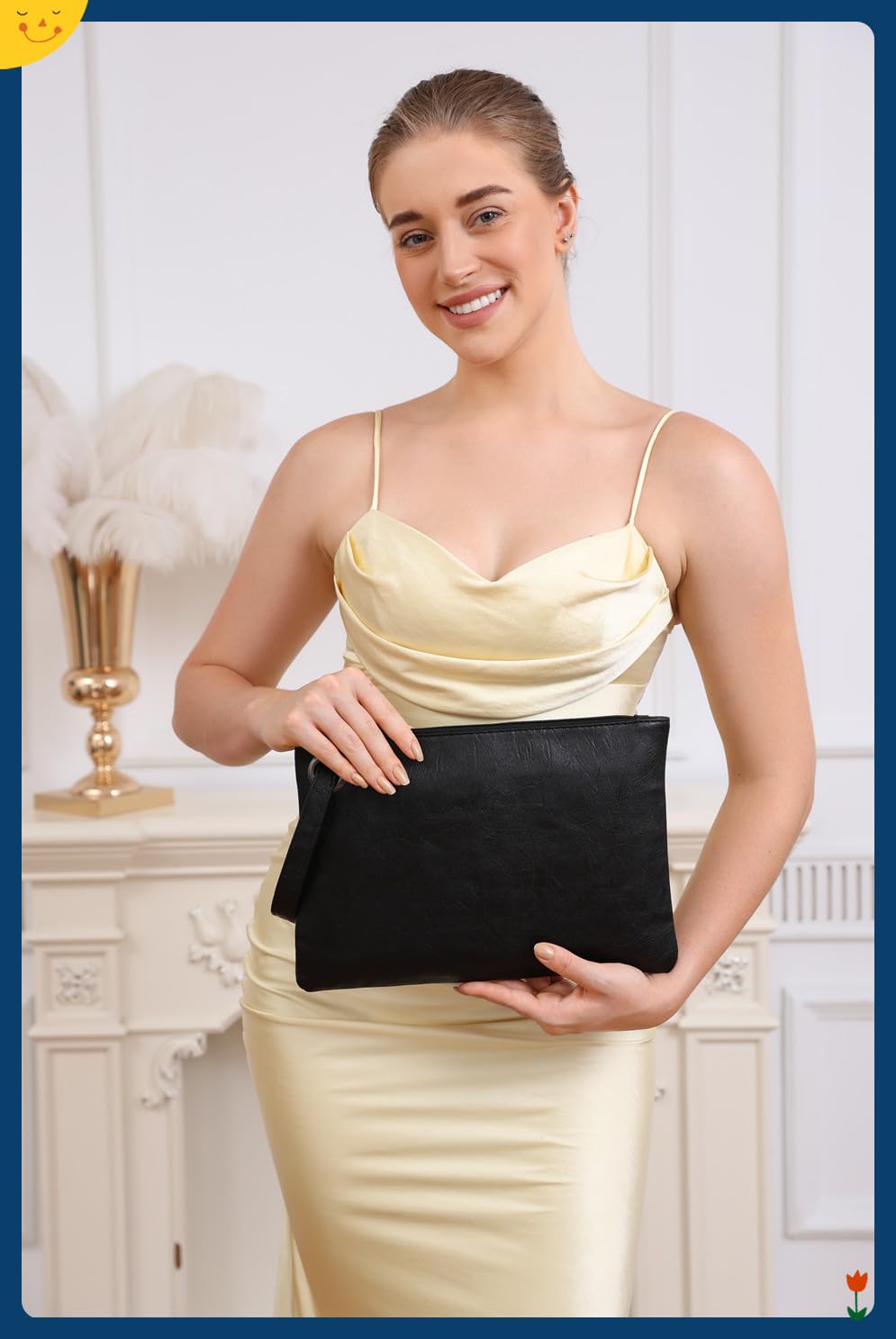 ruizedidi Clutch Purses for Women Evening Bag Women's Handbags Purse Trendy Designer Wedding Pu Leather Wristlet Blue gray