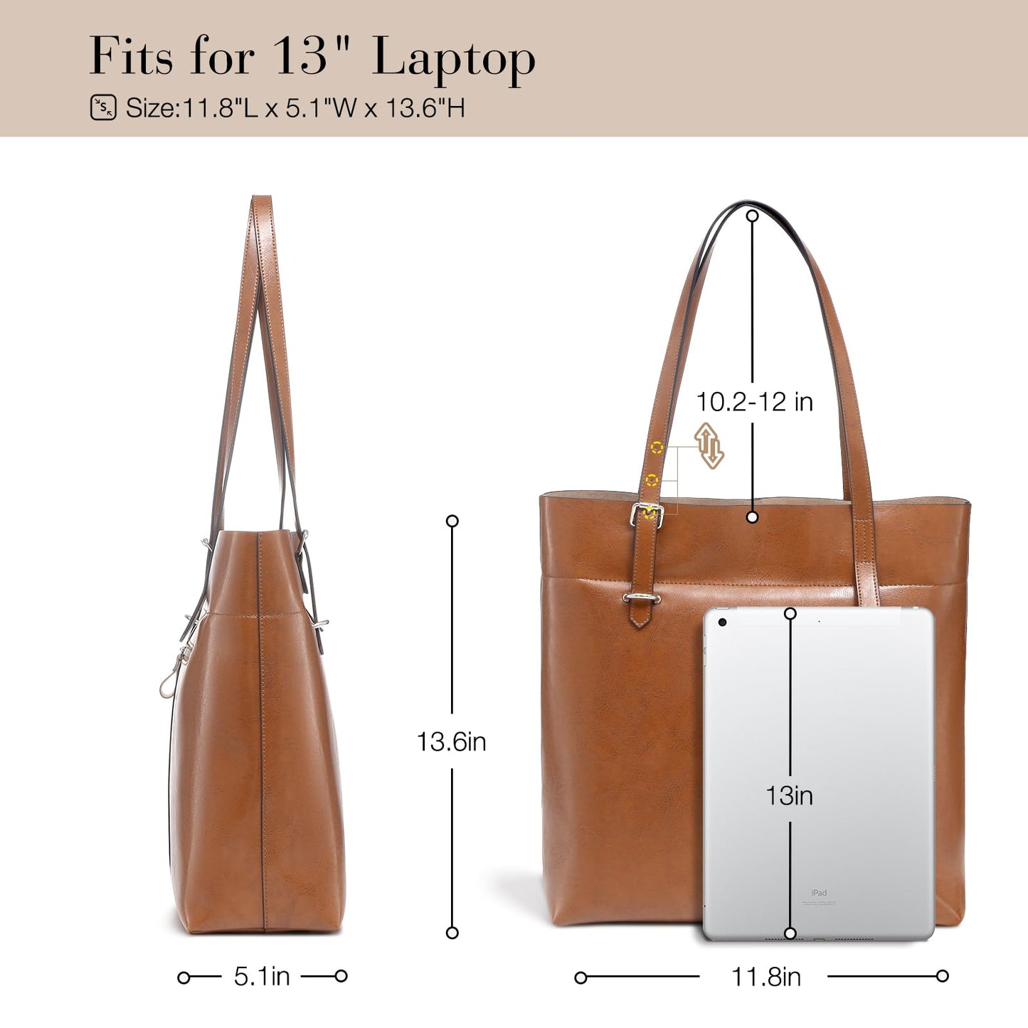 UEIRY Genuine Leather Tote Bag for Women, Large Women's Leather Shoulder Bags, Designer Womens Totes Purse with Top Handles