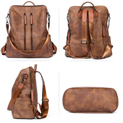 CLUCI Leather Backpack Purse for Women Convertible Large Travel Ladies Designer Fashion Casual Shoulder Bag
