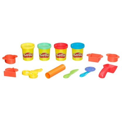 Play-Doh - Starter Set Inc 4 Tubs of Dough and 6 Accessories - Sensory and Educational Craft Toys for Kids, Boys, Girls - Ages 3+