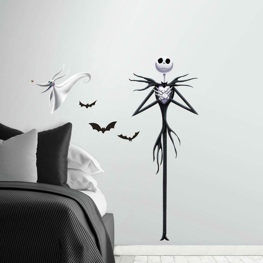 RoomMates Disney The Nightmare Before Christmas Jack Giant Peel and Stick Wall Decals, Vinyl, 1 Sheet, Made in USA