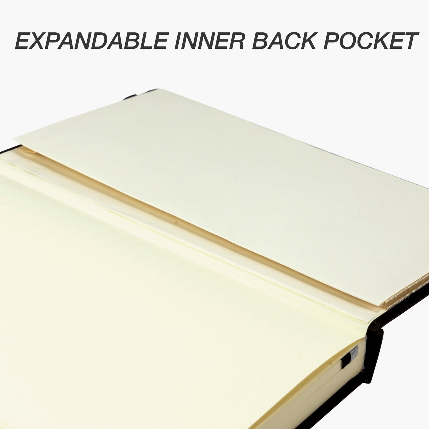Samsill Large Hardcover Notebook, 240 Lined Notebook Pages, Black, 7.5 x 10 Inch
