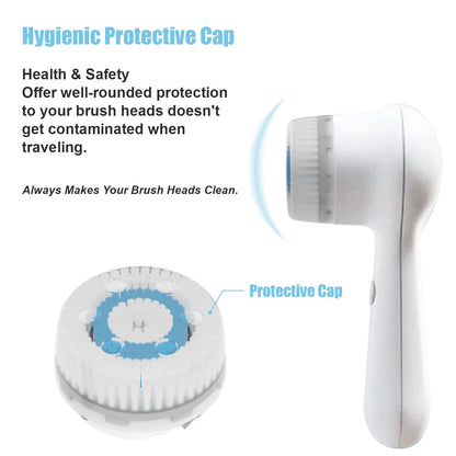 Brushmo Facial Brush Head Replacements Compatible with Clarisonic Mia 1, Mia 2, Mia Fit, Alpha Fit, Smart Profile Uplift and Alpha Fit, Deep Pore Facial 4 Pack (Deep Pore)