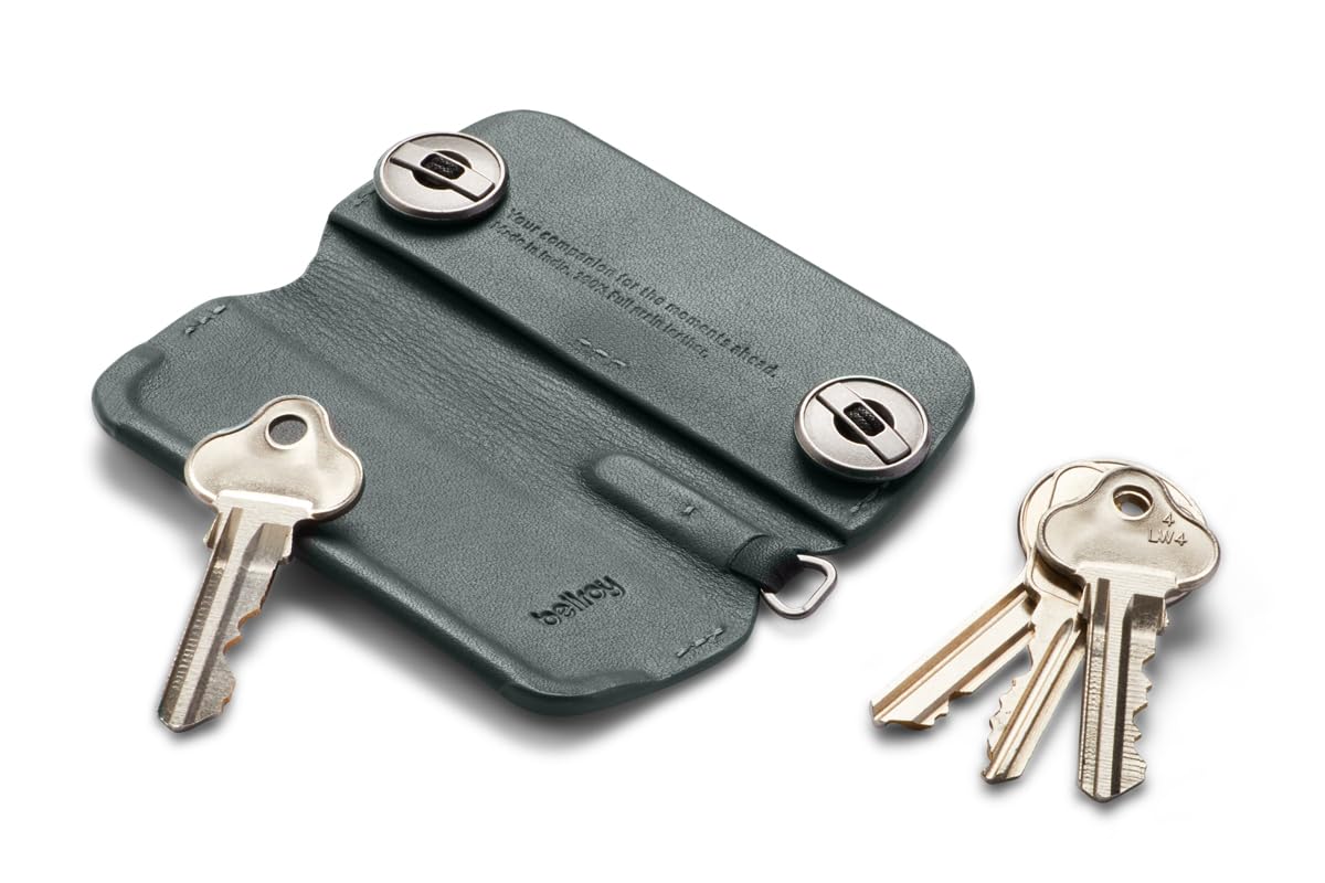 Bellroy Key Cover Plus – Third Edition (Leather Key Holder, Holds 4 – 8 Keys) - Everglade