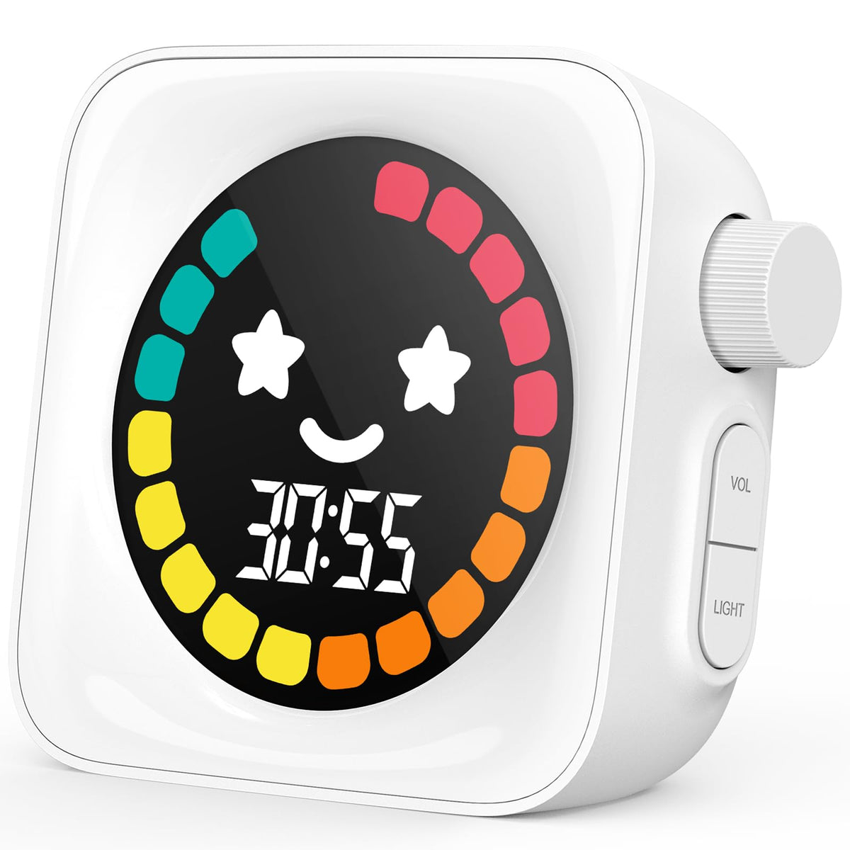 Visual Timer, 99 Minute Digital Kitchen Desk Timer for Office Supplies Home Productivity Management Tool Countdown Count Up, White