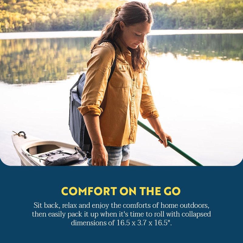 GCI Outdoor SitBacker Adjustable Canoe Seat with Back Support