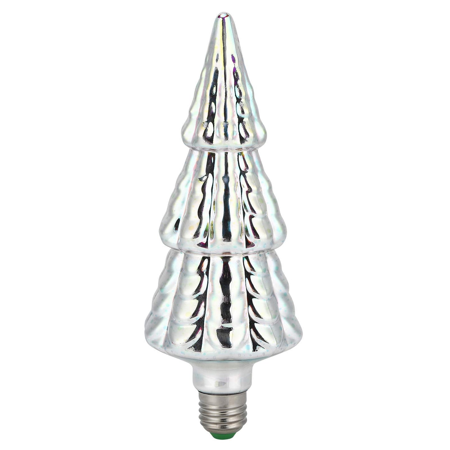 Aqur2020 3D Fireworks Effect LED Light Bulb, Christmas Tree Shape Lamp for Party Home Christmas Holiday Festival Decor