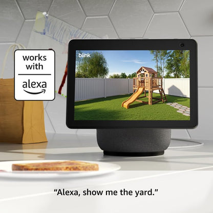 Blink Outdoor 4 + 1-Year Plus plan – Wireless smart security camera, two-year battery life, 1080p HD day and infrared night live view. Sync Module Core included – 2 camera system