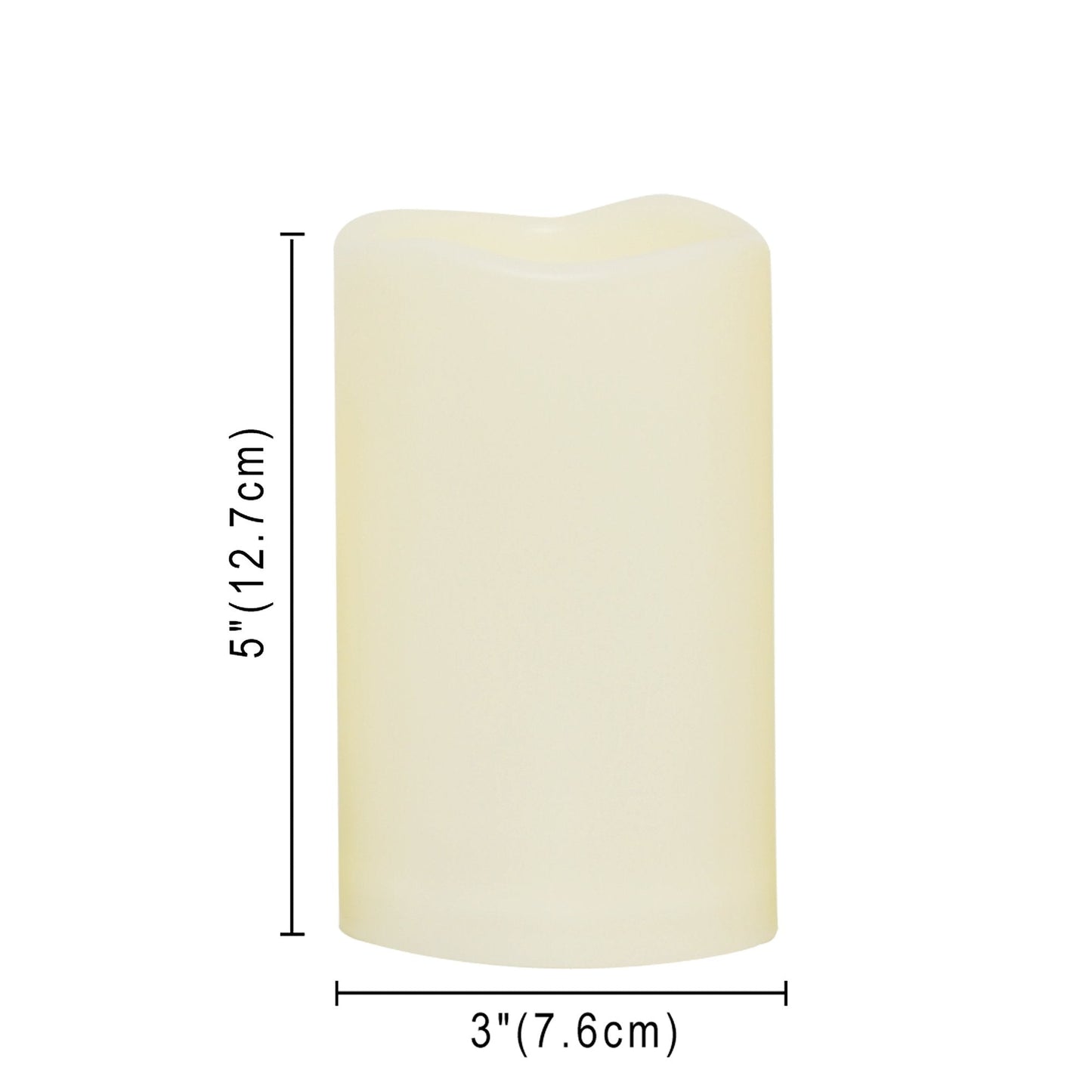 Waterproof Outdoor Flameless LED Candles - with Remote and Timer Realistic Flickering Battery Operated Electric Plastic Resin Pillar Candles for Christmas Decoration 2-Pack 3”x5”