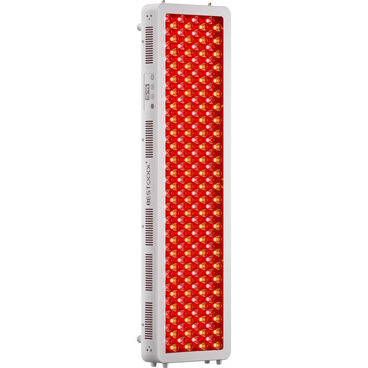 BestQool Red Light Therapy Panel for Body, Face. 4 Wavelengths Elite Grade Full Body Near Infrared Therapy Device Dual Chip 200 LEDs, High Power Red Light Lamp at Home. 340W.