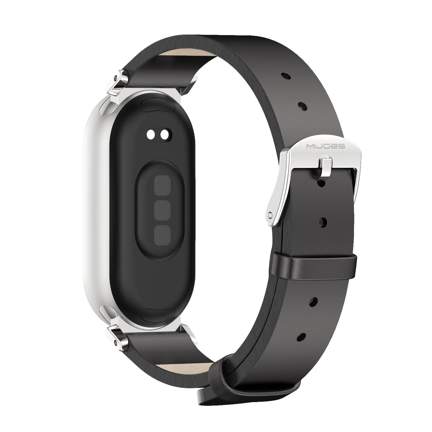 MIJOBS Strap for Xiaomi Mi Band 10/9/8 Genuine Leather Breathable Replacement Strap for Mi Fit Band 10 SmartWatch Straps Wristband Bracelet for Women Men