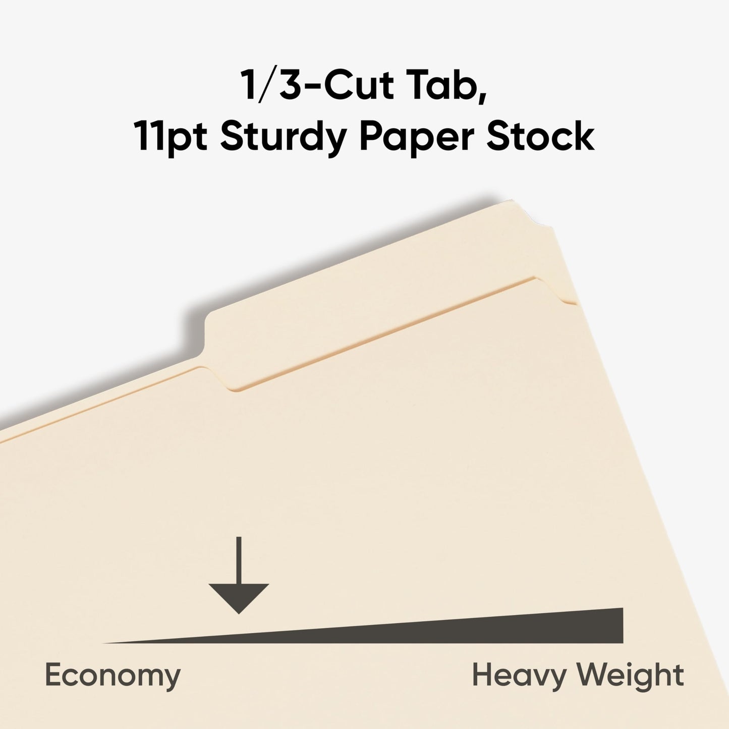 Smead File Folder, 1/3-Cut Tab, Assorted Positions, Legal Size, Manila, 100 per Box (15330)
