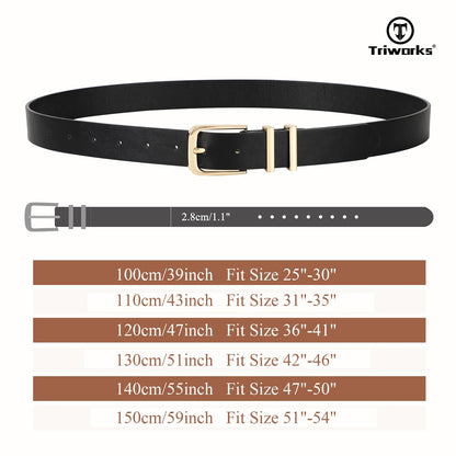 TRIWORKS 3 Pack Women Belts For Jeans Pants Dresses Ladies Leather Waist Belts