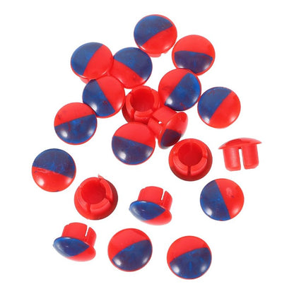 DOITOOL Hot Cold Faucet Caps 20-Pack Plastic Knob Covers for Kitchen Bathroom Water Faucets Easy Installation Hot Cold Indicator Buttons 0.35 Inch