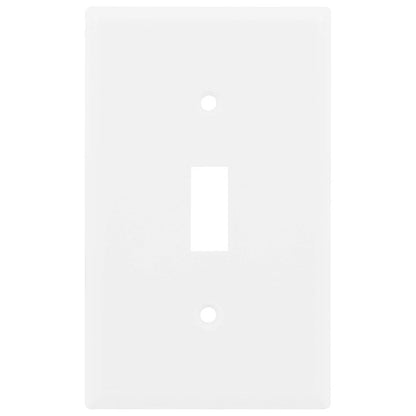 Power Gear Single Wall Plate Cover, 1 Gang, Outlet Covers, Light switch cover, 2.75" x 4.5" , Screws Included, White, 07174