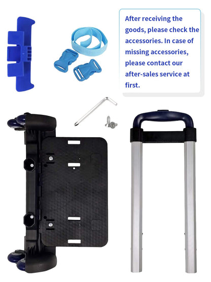 PROTAURI Backpack Trolley with 6 Wheels can Climb Stair, Foldable Rolling Luggage Cart, Adults/Student/Kid's Roller Attachment for School Bags/Backpacks