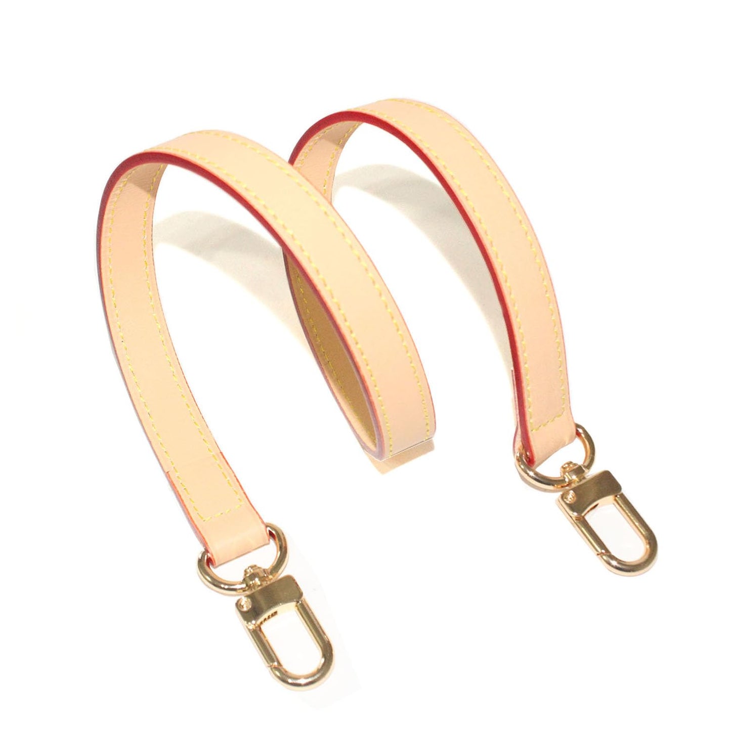 BEUDW Vachetta Leather Handbag Strap, Suitable for Changing Shoulder Straps on L V Handbags and Bucket Bags(Apricot-W:0.7in,L：25.6in)