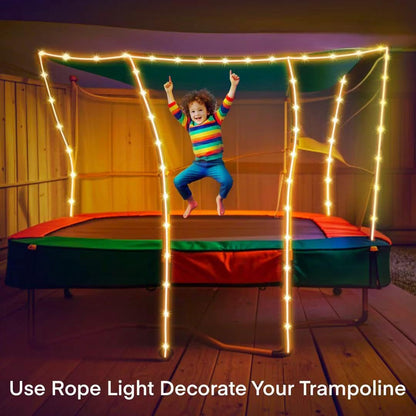 Honche Solar Rope Light 33FT 100LED IP65 Waterproof Outdoor LED Copper Fairy String Tube Lights for Party Gazebo Garden Patio Stair Balcony Fence Tree Daily Christmas Decoration (Solar-Warm White)