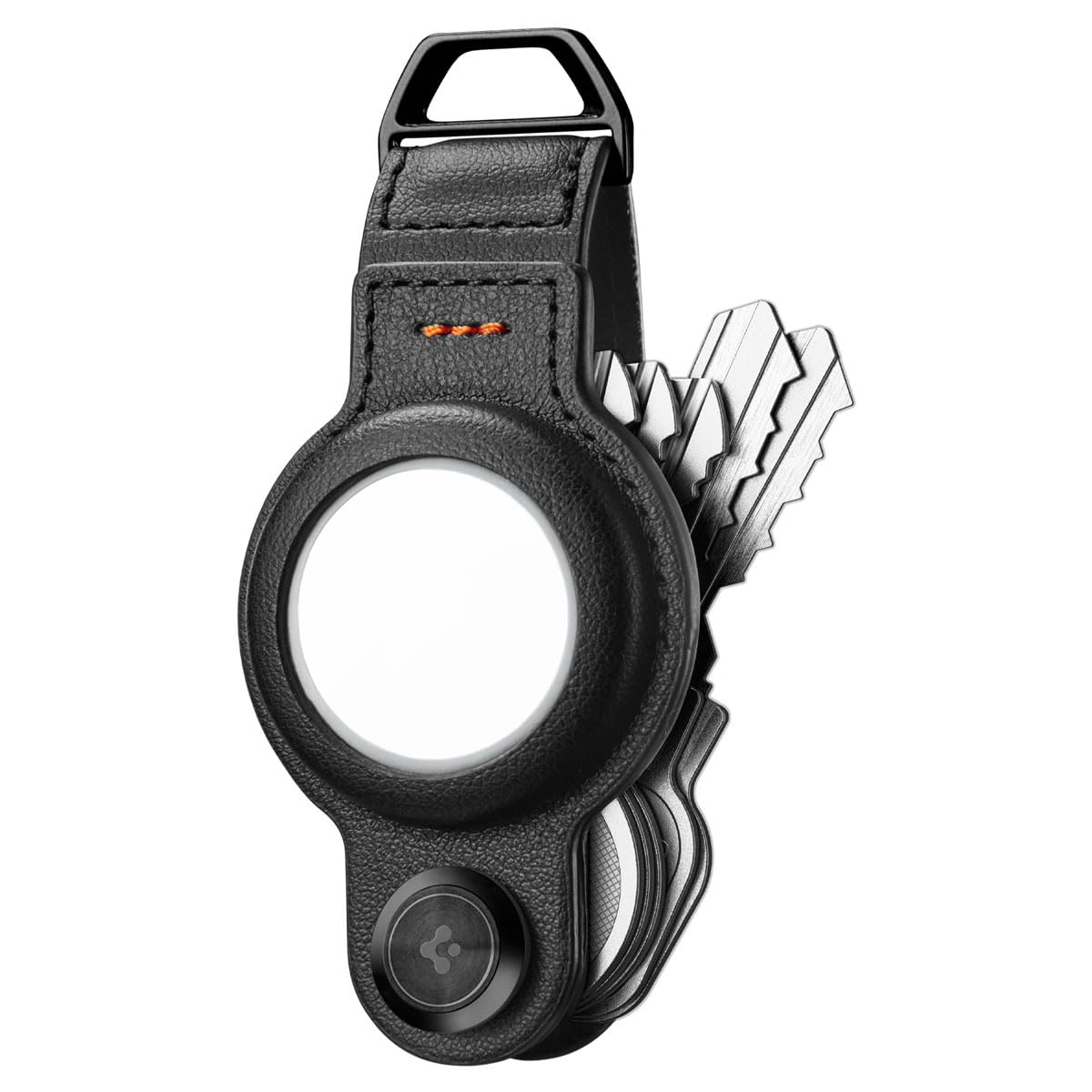 Spigen Valentinus Pro AirTag Key Organizer Designed for AirTag 2nd Gen (2026) & 1st Gen Case, Holder, Keychains, Key Ring Up to 5-6 Keys (Device Not Included) - Black