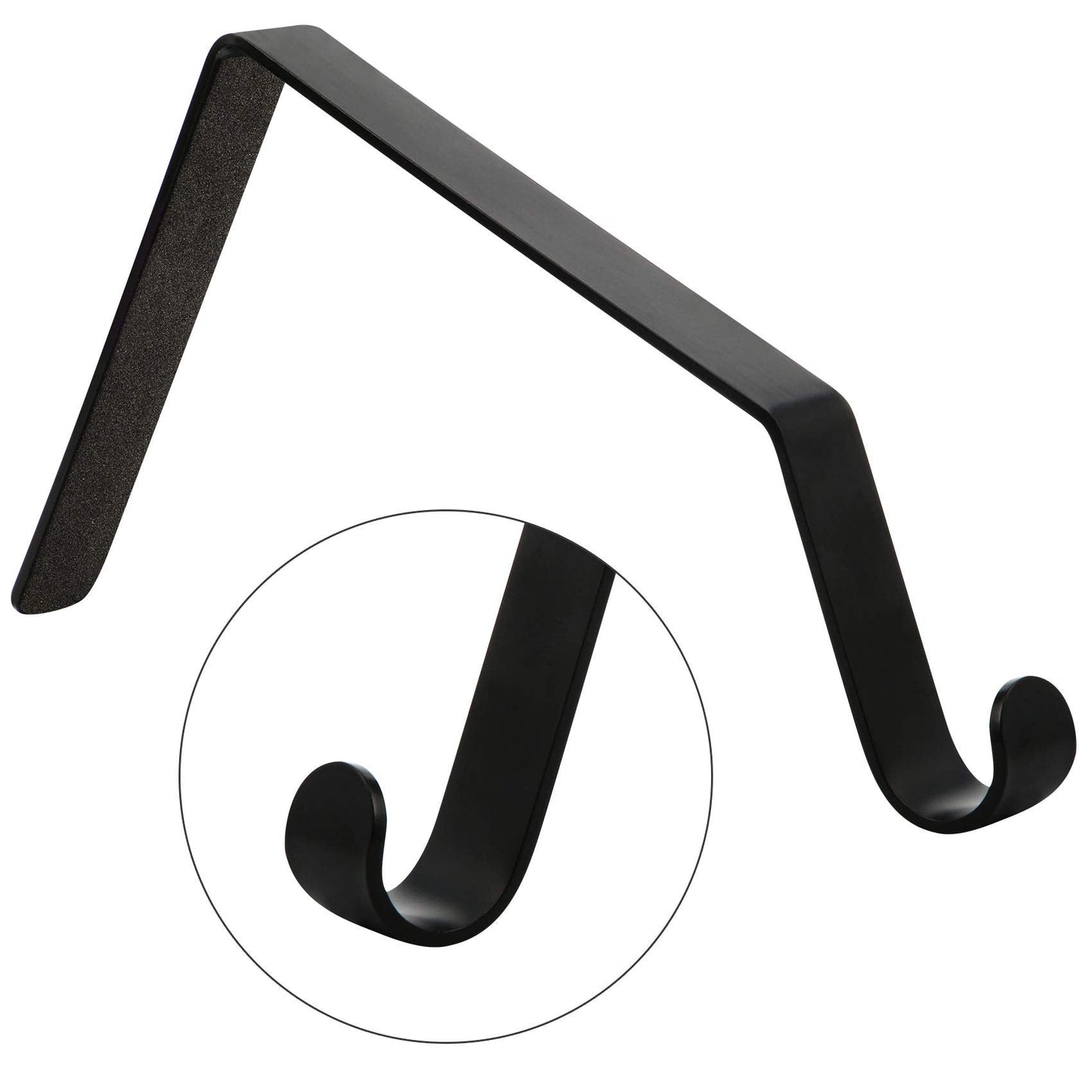 Sunshane Christmas Stocking Holders Metal Mantel Stocking Hanger Hooks Fireplace Hang Grips for Christmas Party Decorations (Black, 5)