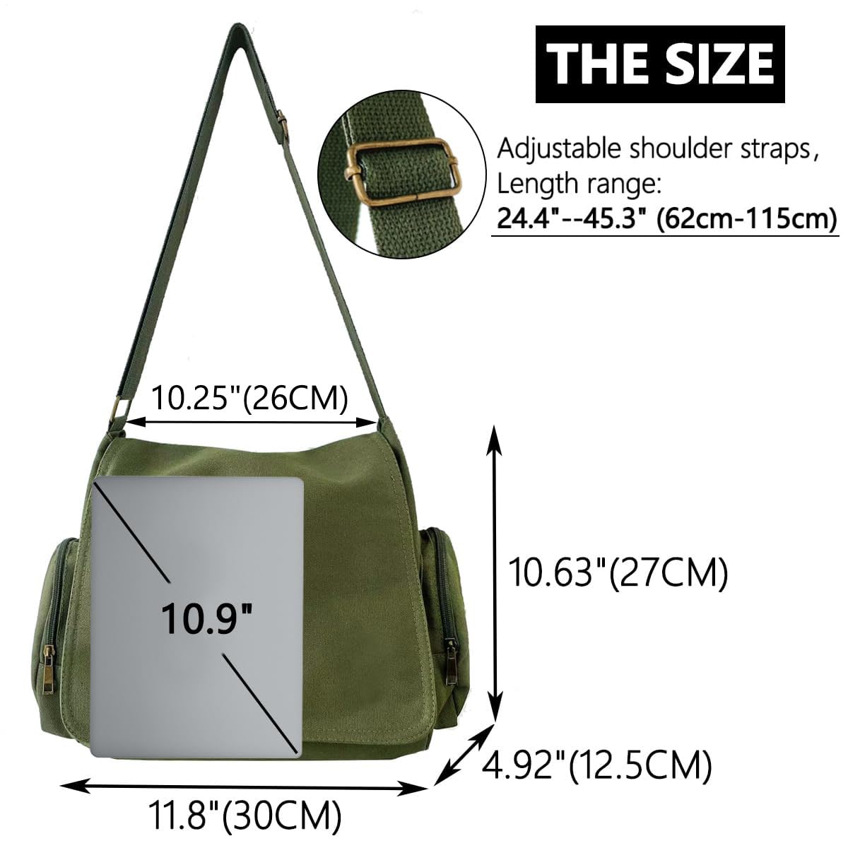 CHICGLOW Pattern Messenger Bag Cute Canvas Crossbody Bags Women/Men Shoulder Messenger Purses Handbags with Pockets