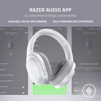Razer Barracuda Wireless Gaming & Mobile Headset (PC, PlayStation, Switch 2, Android, iOS): 2.4GHz Wireless + Bluetooth - Integrated Noise-Cancelling Mic - 50mm Drivers - 40 Hr Battery - Mercury White