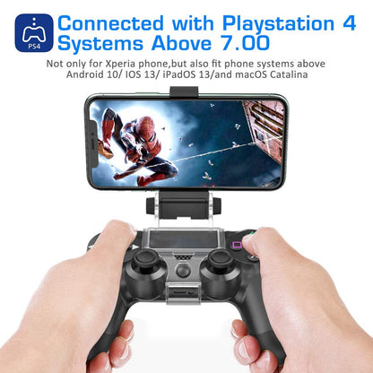 OIVO PS4 Controller Phone Mount Clip - Mobile Gaming Clamp Bracket Holder with Adjustable Stand for Dualshock 4 Controllers