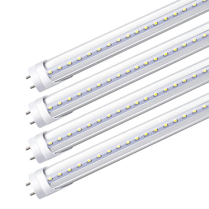 LightingWill LED T8 Light Tube 3FT, Daylight White 5000K, Dual-End Powered Ballast Bypass, 1600Lumens 15W (32W Fluorescent Equivalent), Clear Cover, AC85-265V Lighting Tube Fixtures, 4 Pack