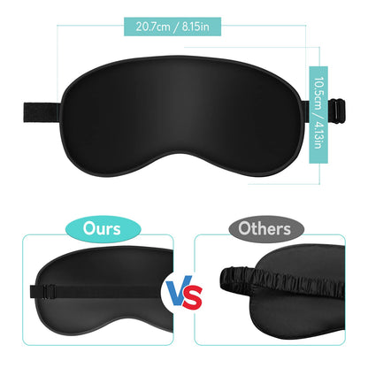 Sapphome Pack of 2 Sleeping Masks - Ultra Soft Blackout Travel Mask, Ergonomic Eye Mask for Sleeping with Adjustable Strap, Pack of 2