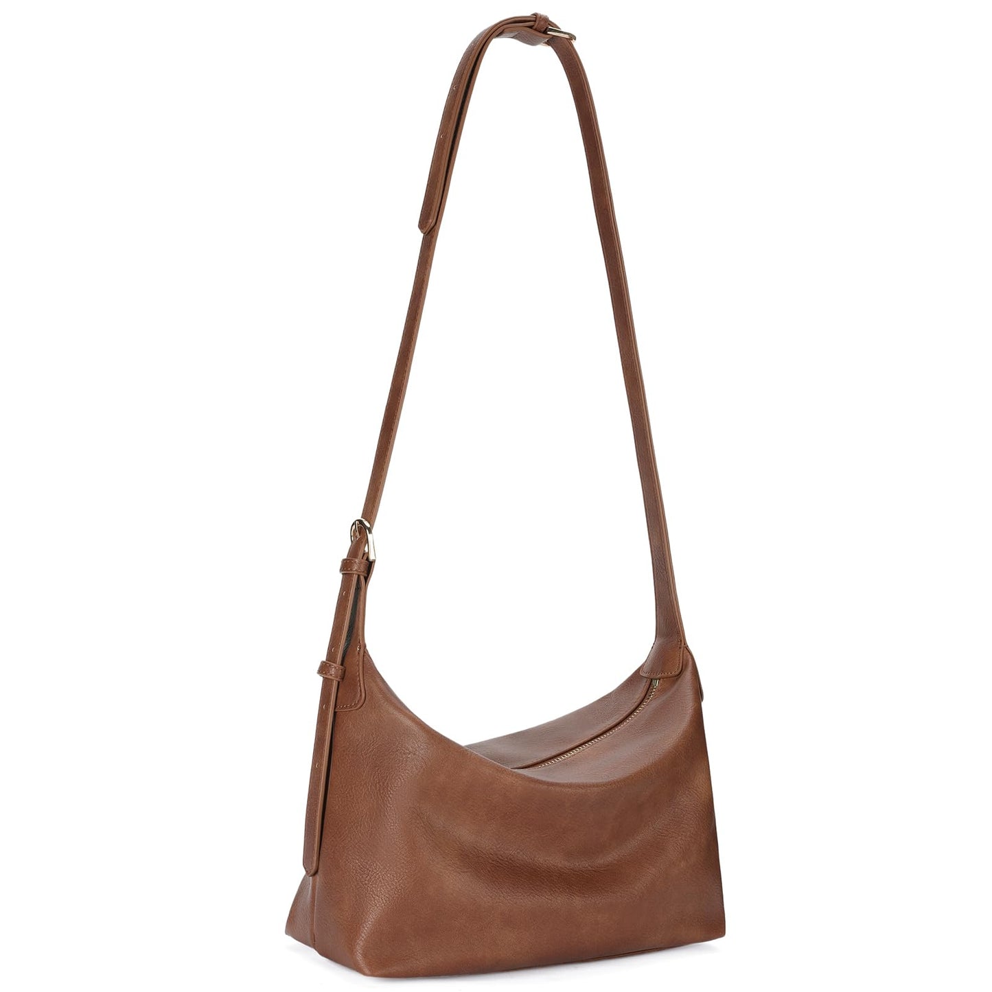 FALAN MULE Hobo Bags for Women Soft Foldable PU Leather Tote Crossbody Purses Stylish Slouchy Shoulder Handbag