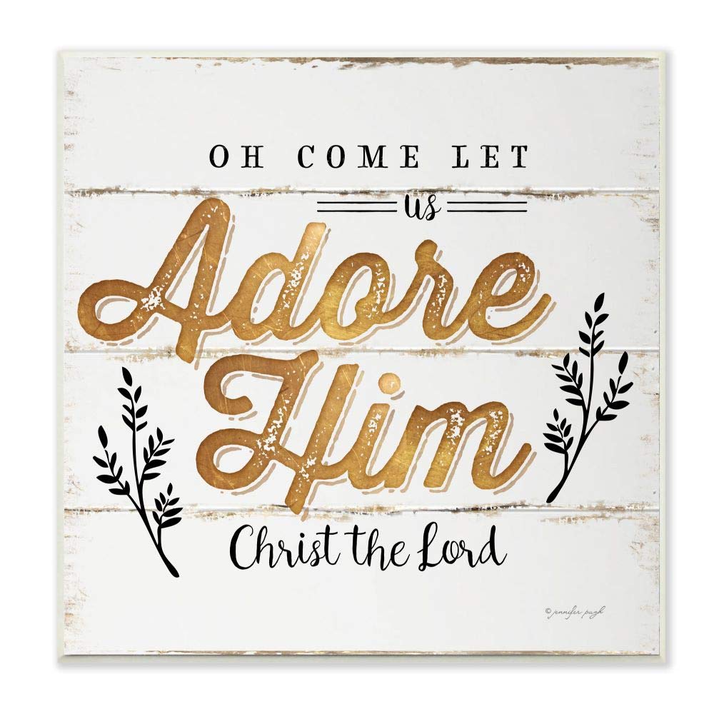 Stupell Industries Holiday Christmas Word Design Wall Plaque
