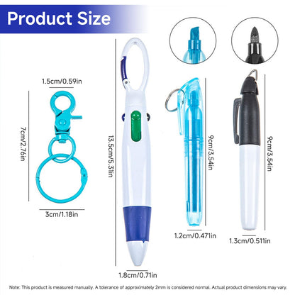 DHDHXDY 24-Piece Nurse Pen Set - Nursing Office Stationery, 4-in-1 Multi-Color Ballpoint Pen Nurse Accessory Set, Suitable for Nurses, Medical Students, and Healthcare Professionals (Purple)