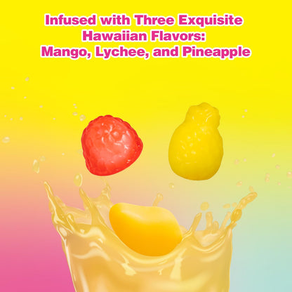 Amos Peelerz Assorted Peelable Gummy – Tropical Peeling Candy Variety Pack | Mango, Lychee & Pineapple | 24 Individual Packs (608g) | Fun, Chewy & Shareable Treat