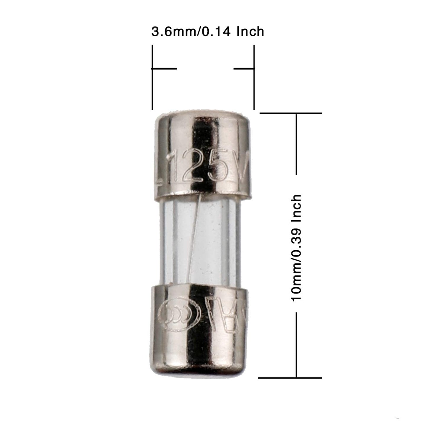 BOJACK Christmas Light Fuses Kit 3.6x10mm Mini Fuse 125V 2.5A 3A 5A and 5x20mm 125V 4A 5A 8A amp Fuses for Christmas Lights