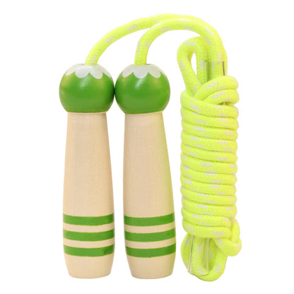Jump Rope Kids, 7ft Adjustable Cotton Skipping Rope with Wooden Handle for Boys and Girls Fitness Outdoor Exercise