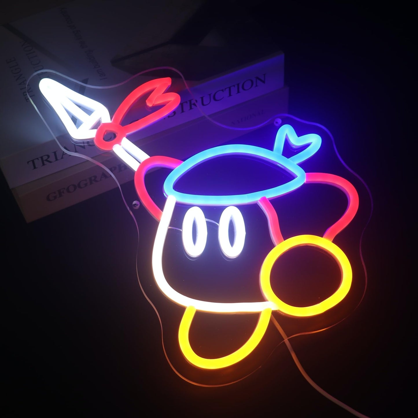 Gaming Neon Sign for Kids Bedroom Game Room, LED Anime Neon Sign Wall Art for Gaming Setup, Man Cave, Dorm or Bedroom Decor, Dimmable USB, Gift for Gamers Teens, Boys, Kids(spearboy)