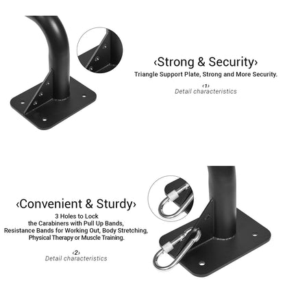 Purife Wall Mounted Doorway Pull Up Bar, Heavy Duty Strength Training Pull-Up Bars for Doorframe, Support Beam or Joist Mount Thick Metal Sturdy Construction Support 500 lbs