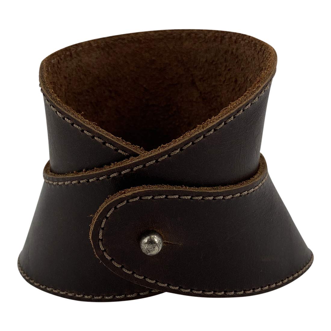 Hide & Drink, Pour Over Collar Compatible with Chemex 6-Cup Glass Handmade from Full Grain Leather - Bourbon Brown