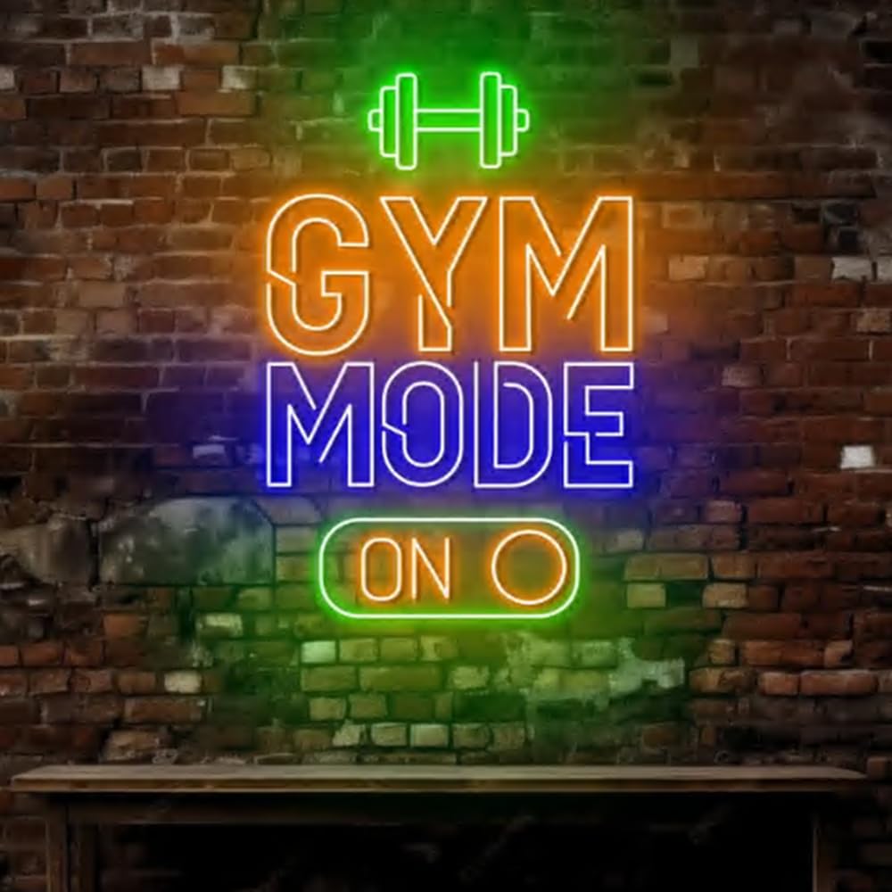 Gym Mode Neon Sign, Gym Mode Led Sign, Custom Neon Sign, Gymmer Room Wall Decor, Gymnastic Wall Neon Light, Fitness Club Led Light Size:23"