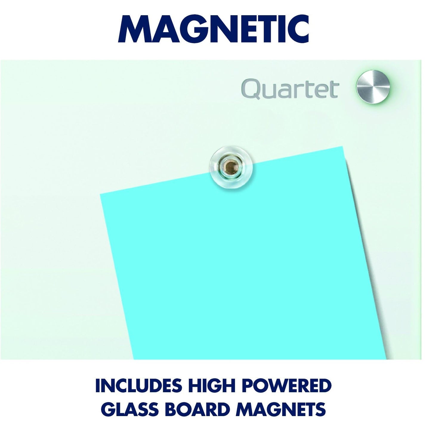 Quartet Magnetic Glass Dry Erase White Board, 24''W x 18''H Whiteboard, Infinity Frameless Mounting, White Surface (G2418W)