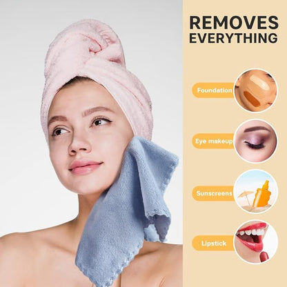 SUNLAND Microfiber Face Cloth Reusable Makeup Remover Facial Cleansing Towel